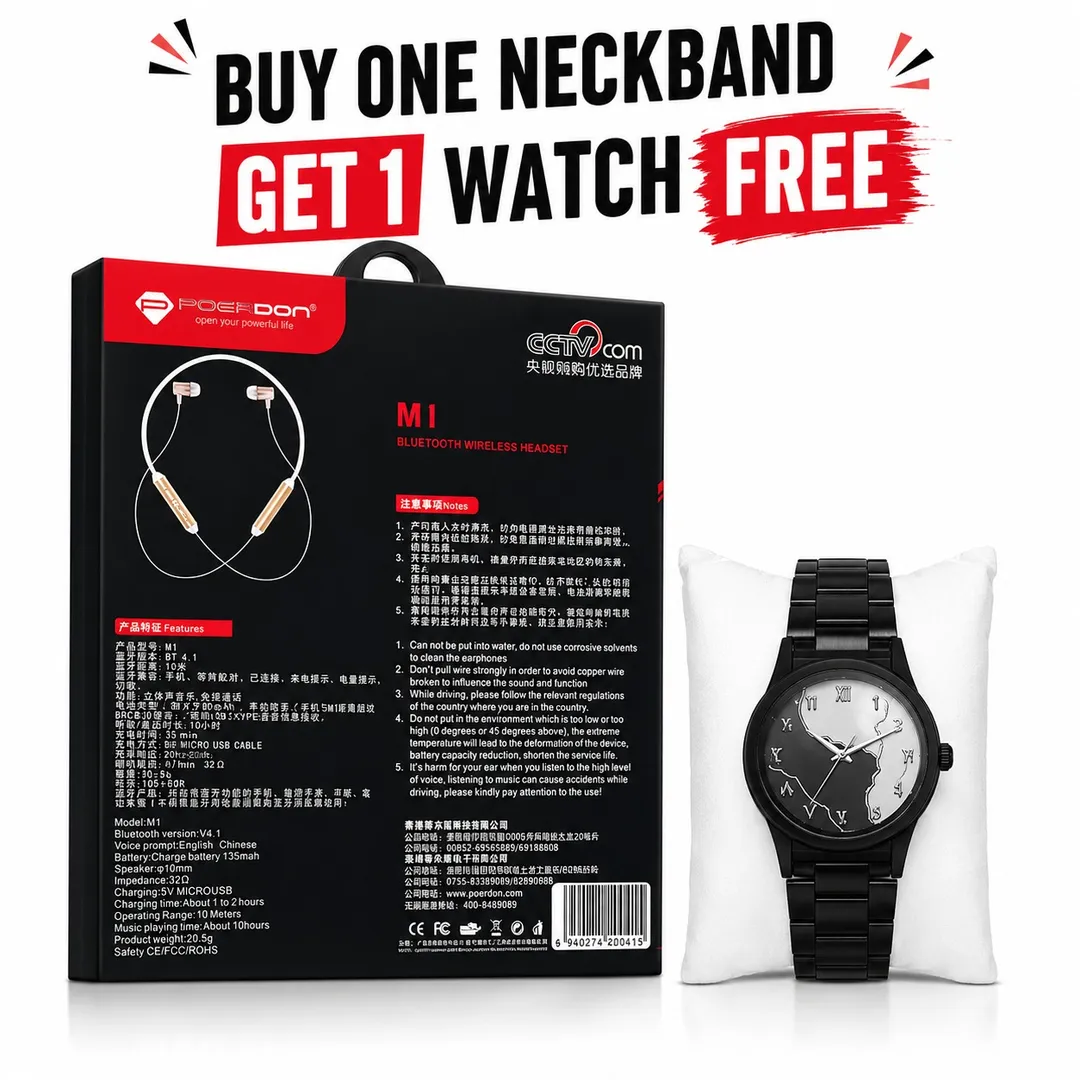 Green Long-Lasting Battery With Fast Charge 1 Wireless Neckband