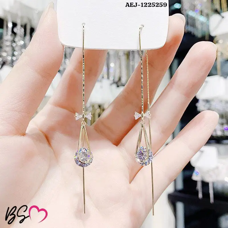 Charms Hanging Zircon Dangling Earrings