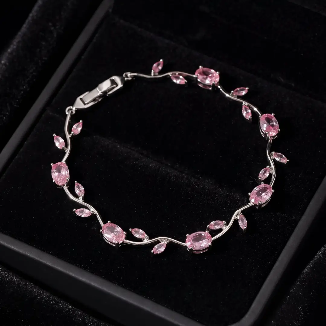 Silver Base Korean Treding Tulip Braclet QWJ-187