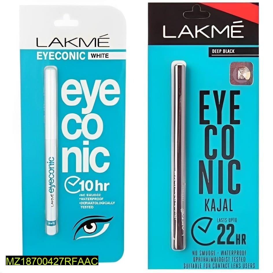Lakme Eyeconic Kajal Pencil Pack of 2 Black White Waterproof Long Lasting