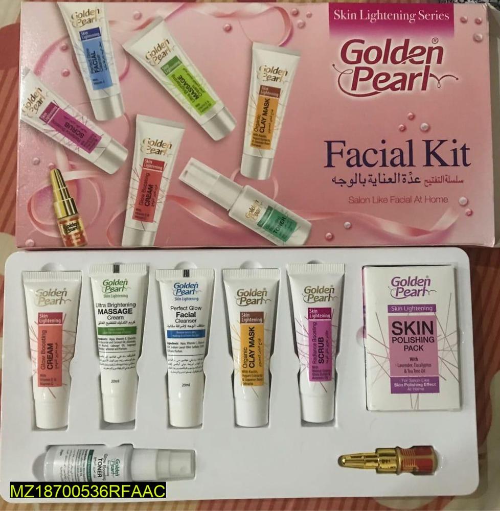Golden Pearl Facial Kit 7-Piece Whitening for Pakistani Skin