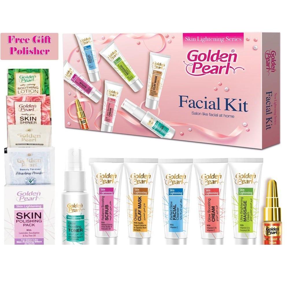 Golden Pearl Facial Kit 7-Piece Whitening for Pakistani Skin