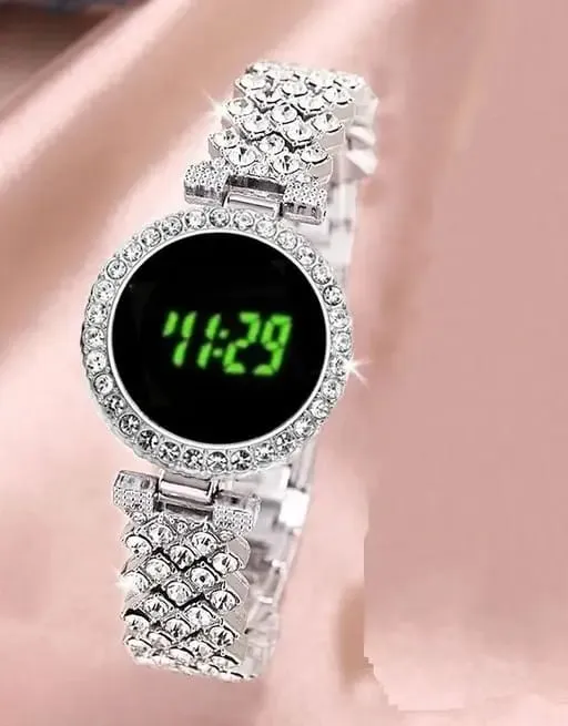 Women's Gold Digital Analog Watch 12:00