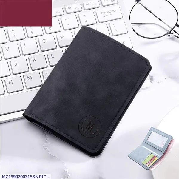 Men's Short Leather Wallet with RFID Blocking & 5 Card Slots