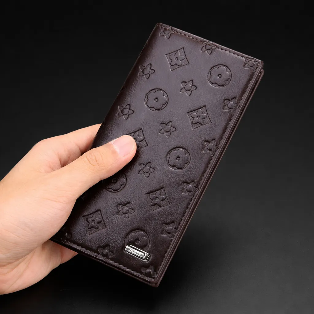 Monogram Luxe Long Wallet – Zip Around Purse with 14 Card Slots Black