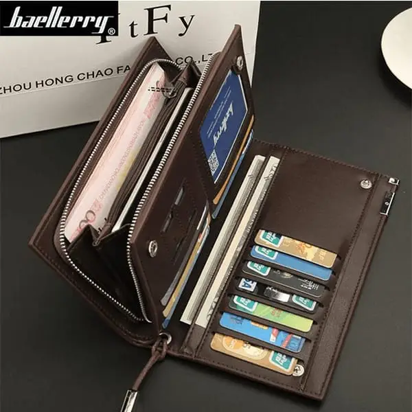 Leather Long Wallet for Men