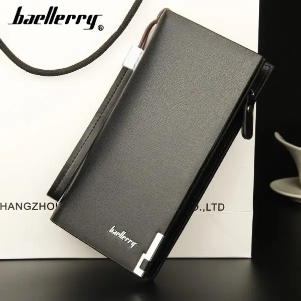 Multi-functional High Quality Long Zipper Business Wallets for Men