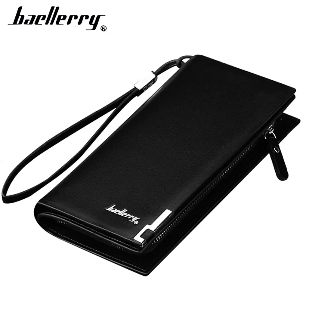 Multi-functional High Quality Long Zipper Business Wallets for Men