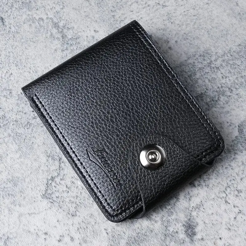 PU Leather Short Wallet for Men