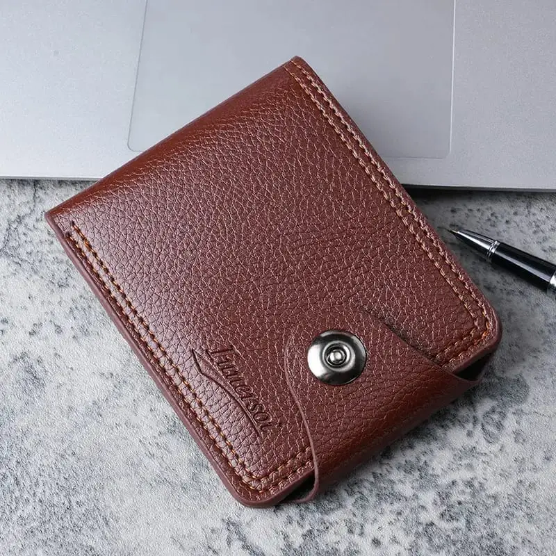 PU Leather Short Wallet for Men