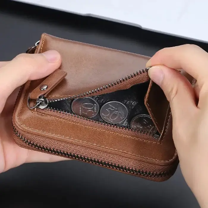 PU Leather RFID Blocking Business Wallet