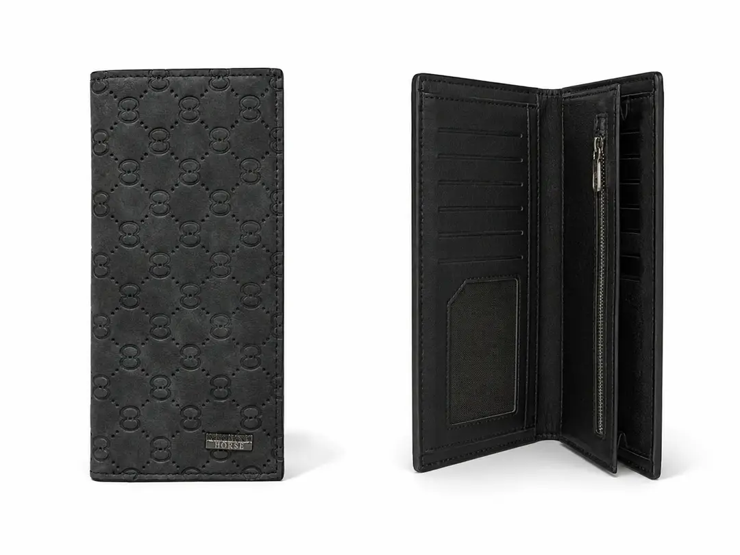 Premium Men’s Long Wallet – Stylish Leather Card Holder & Cash Organizer