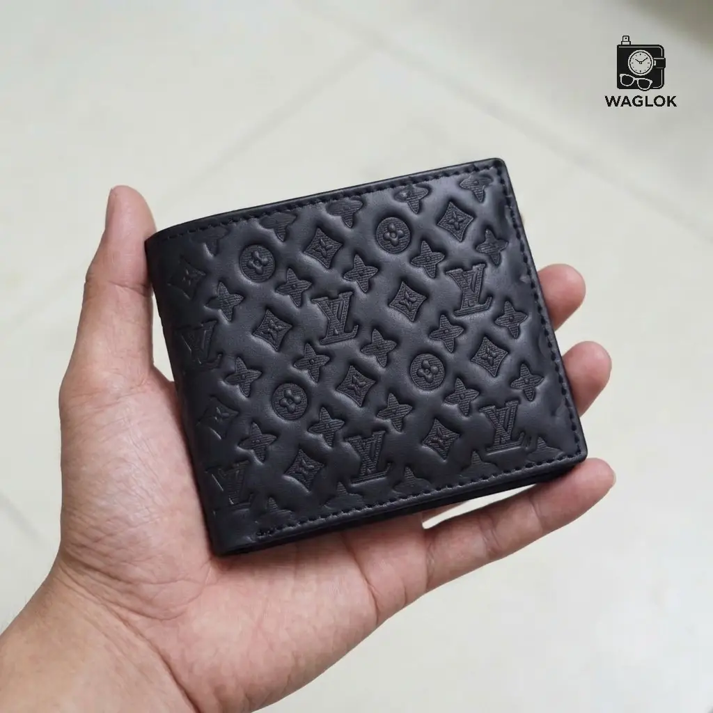 Men's Genuine Leather Bifold Wallet with Gift Box Black