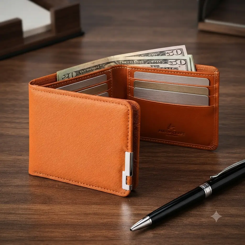Original Buffalo Leather Trifold Wallet