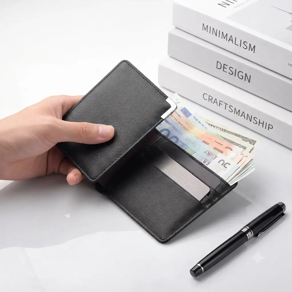 Original Buffalo Leather Trifold Wallet