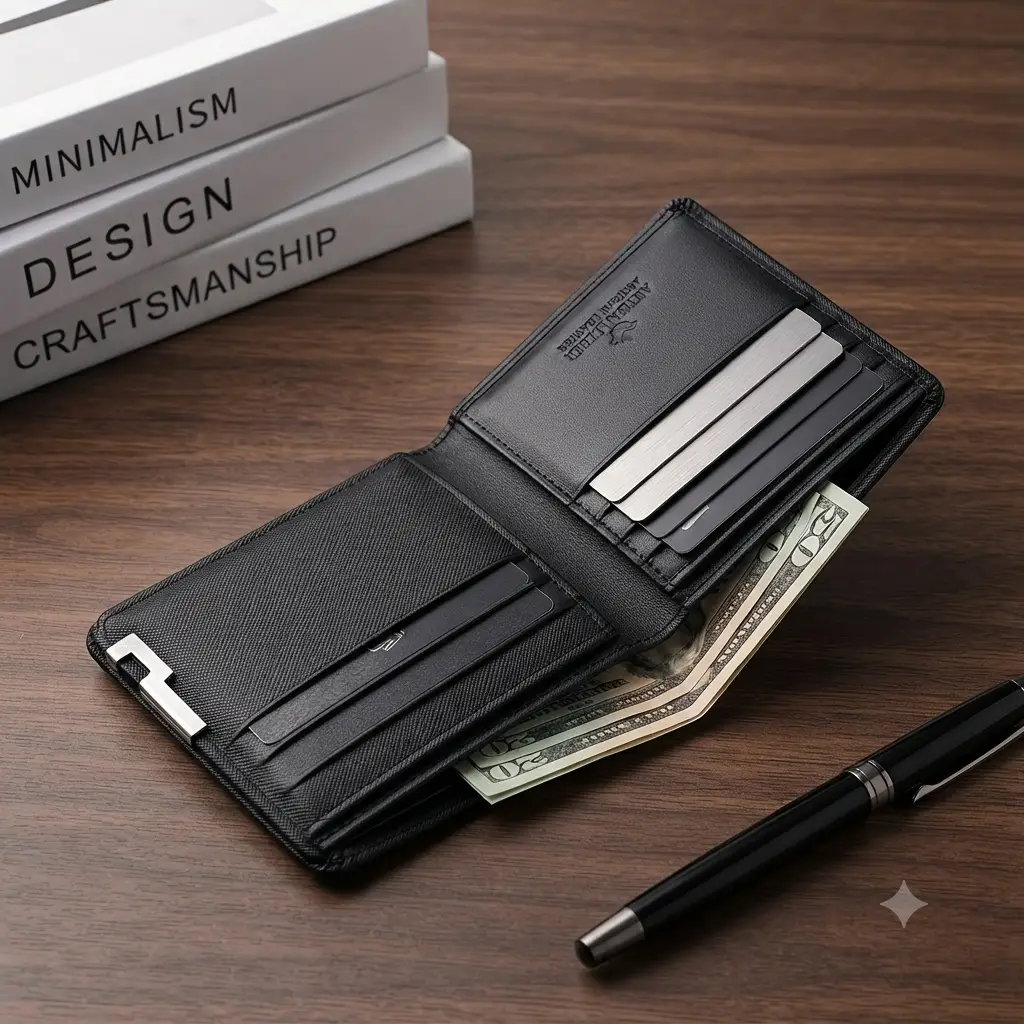 Original Buffalo Leather Trifold Wallet