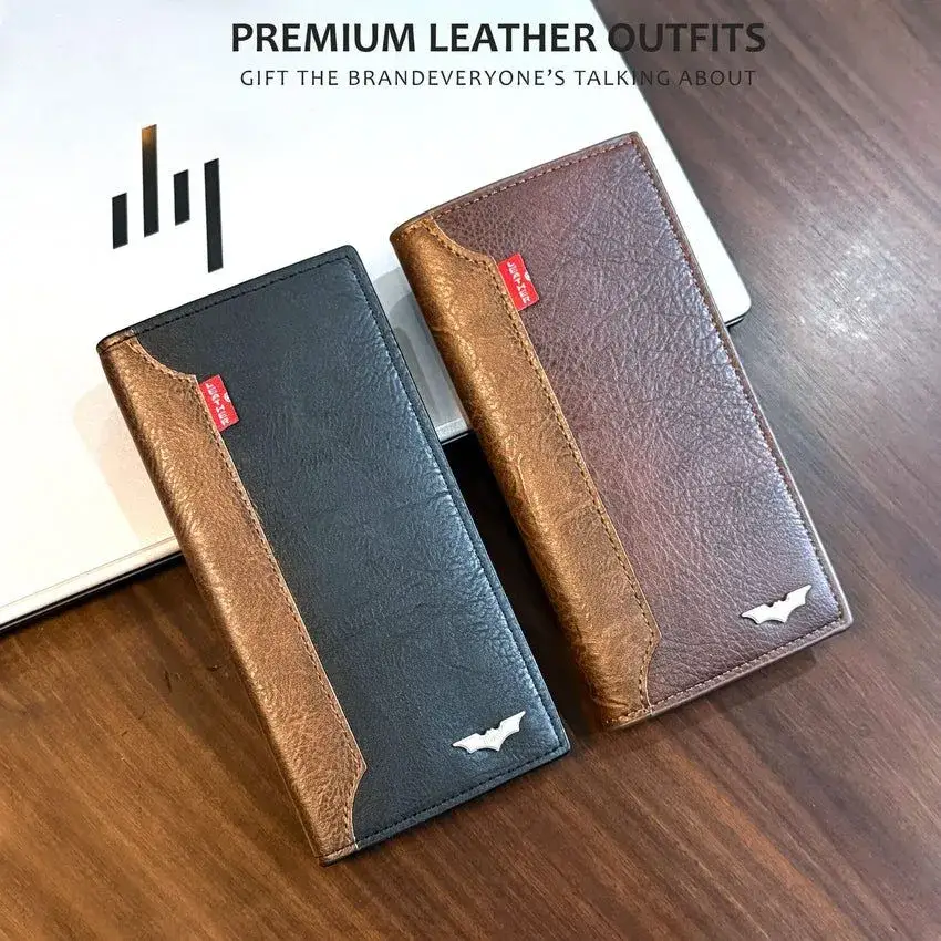 New Imported Horse Branded Long Leather Wallet for Men's - Premium Outfit with Luxury Impression