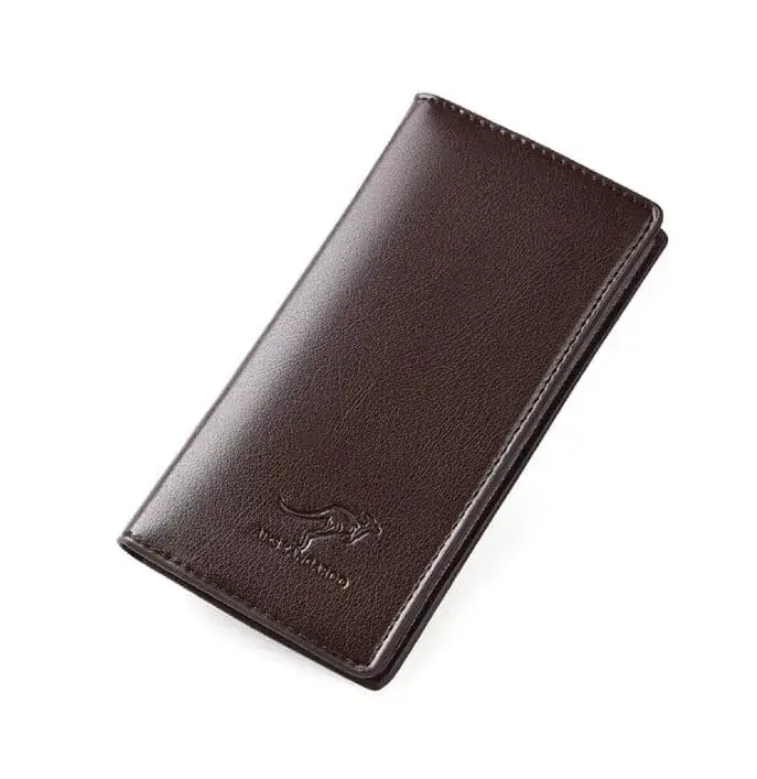 Premium Slim & Lightweight Long Wallet for Men | Stylish PU Leather Wallet with Multiple Card Slots | Durable Business Wallet for Men | Kangaroo Wallet