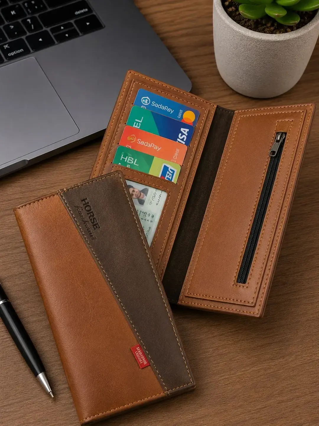 Premium Long Wallet - Leather Wallet - PU Leather - Wallet for Men