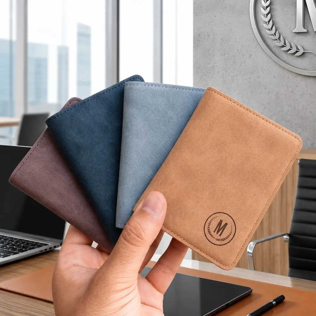 Trending M-Design RFID Wallet | Compact PU Card Holder with Coin Pocket Black