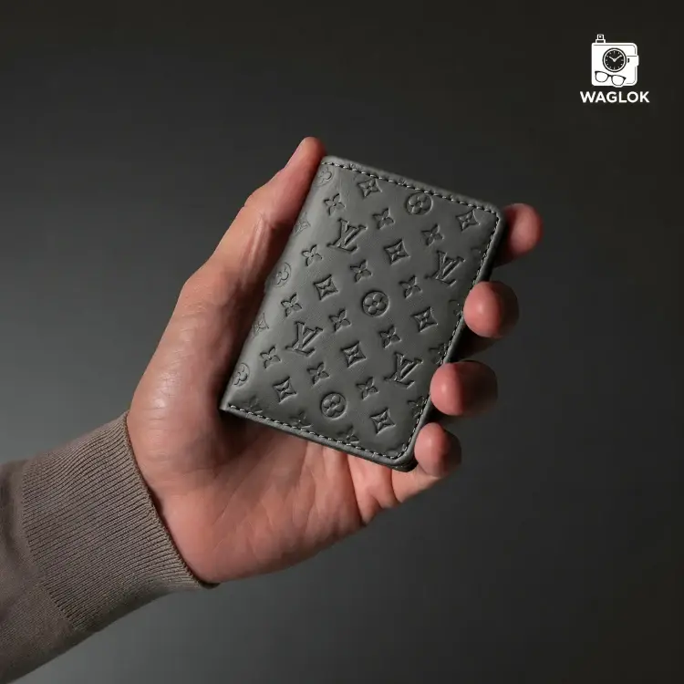 Designer Monogram Leather Wallet – Biege