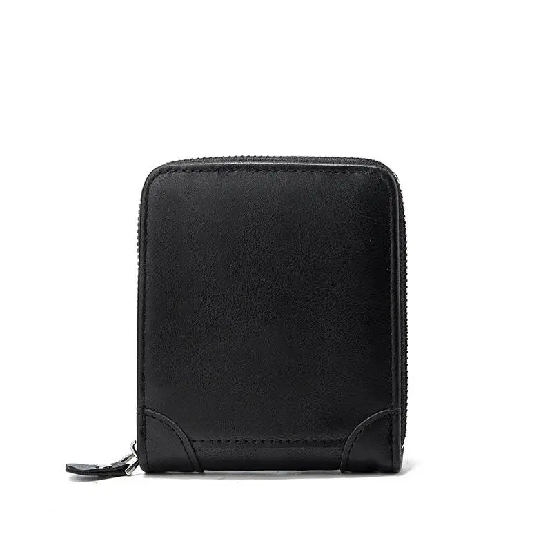 Vintage Men's PU Leather Wallet with Zipper Coin Pocket