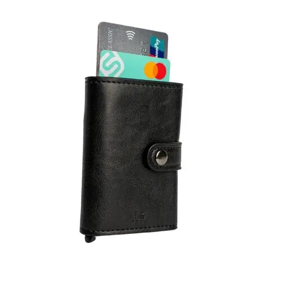 PU Leather Wallet & Pop-Up Card Holder with Strap & Cash Pocket