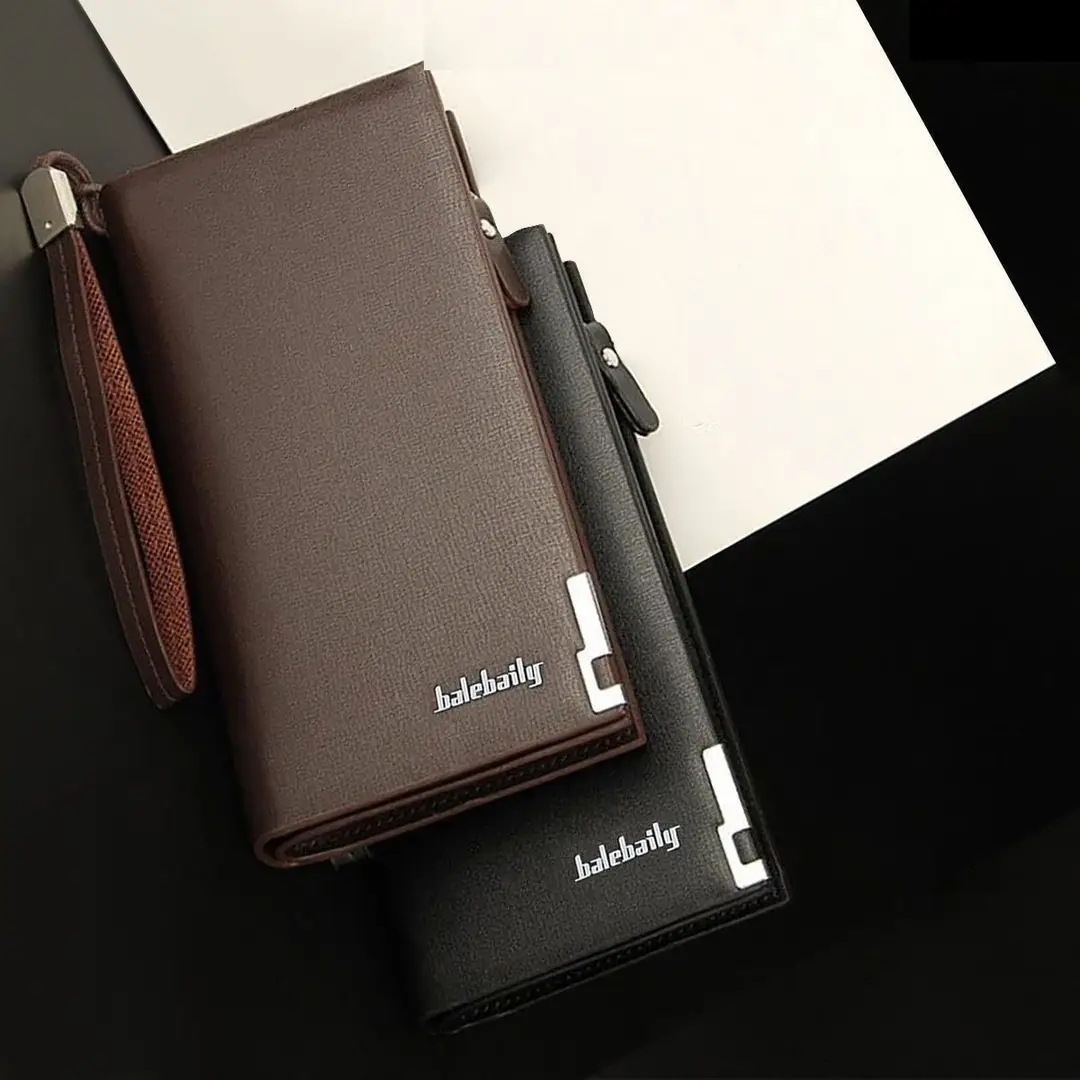 Balebaily Long Wallet Slim Multi Pocket PU Leather Design