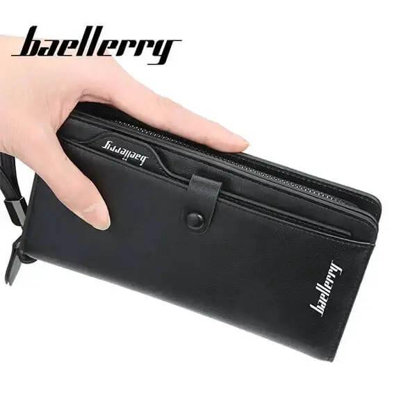 Premium Businessman Long Leather Wallet