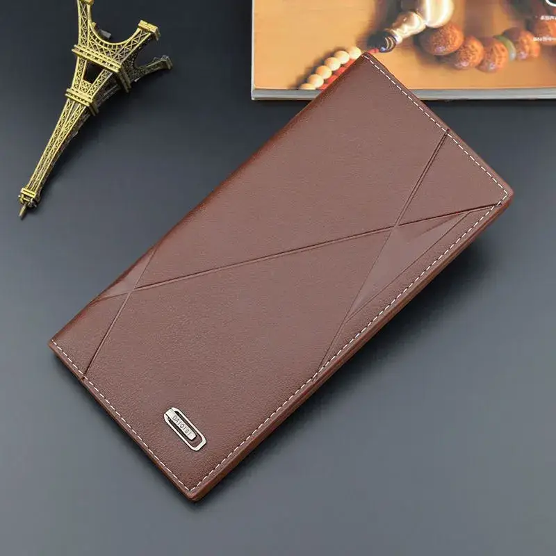 PU Leather Slim Long Bi-fold with Card Holder