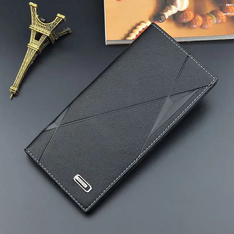 PU Leather Slim Long Bi-fold with Card Holder