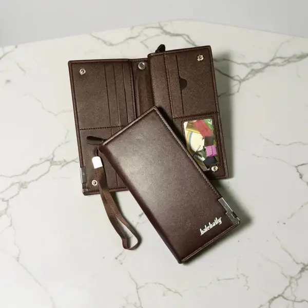 Balebaily Premium Long Leather Wallet for Men And Women
