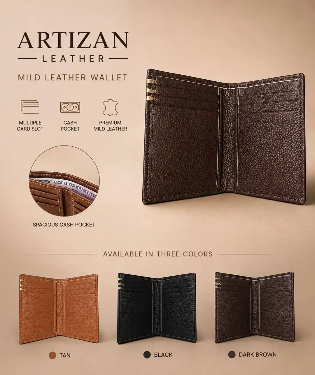 Pur Leather Men's Mild Wallet