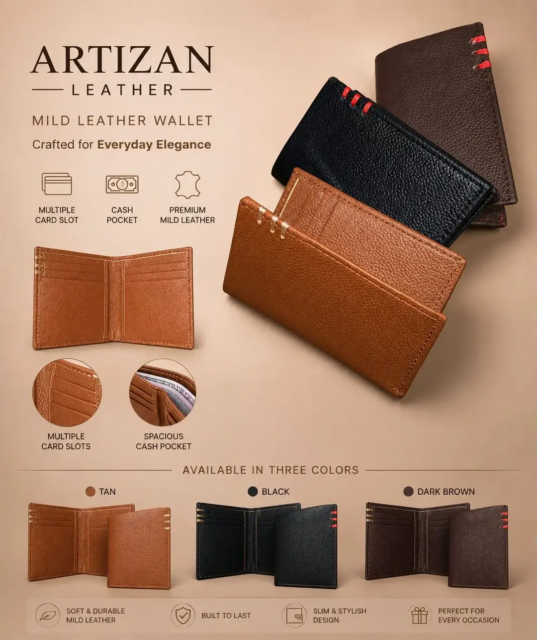 Pur Leather Men's Mild Wallet