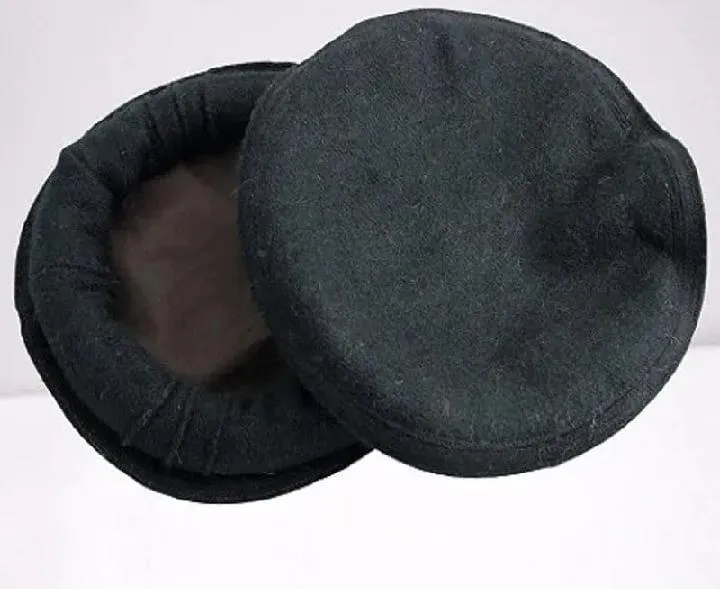 Warm Wool Chitrali Topi for Men - 1 Pc Classic Plain Design