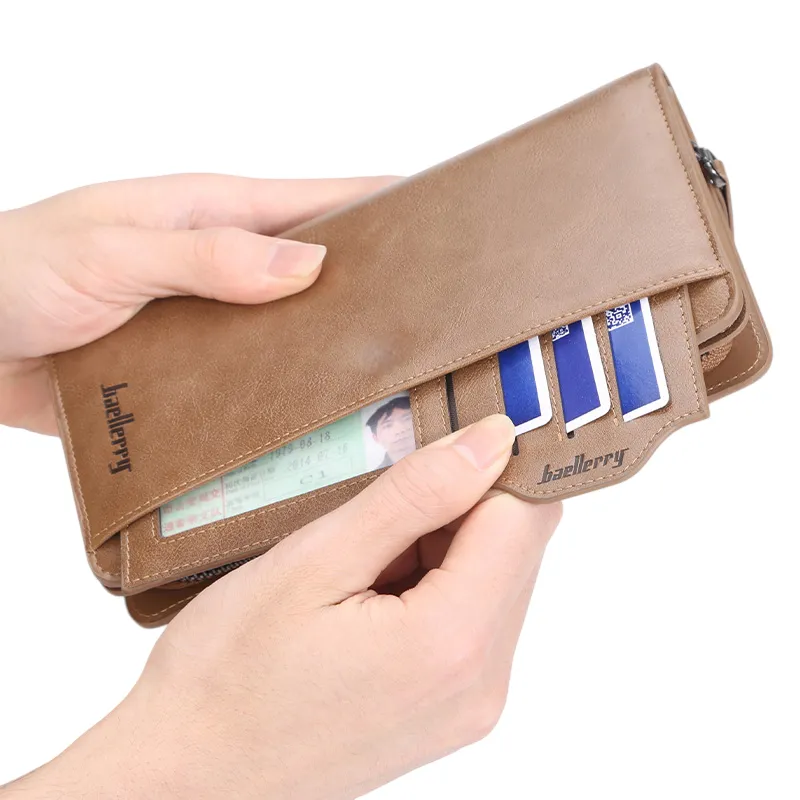 Balebaily Long Wallet for Men & Women with Zipper Pocket
