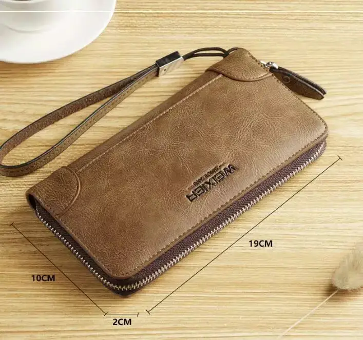 Weixier Long Round Zipper Wallet for Men & Women