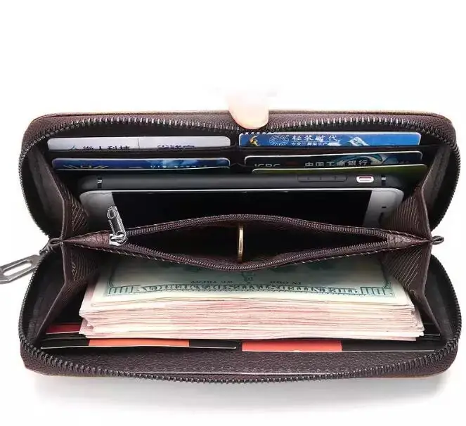 Weixier Long Round Zipper Wallet for Men & Women
