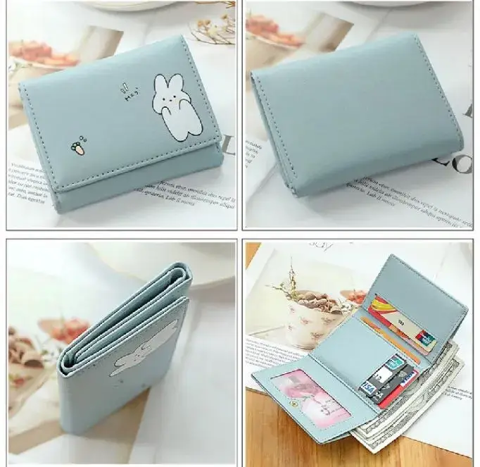 Multi Card Slot Three Fold Card Bag Wallet For Young Girls and Students Compact Card Holder Purse Accessory
