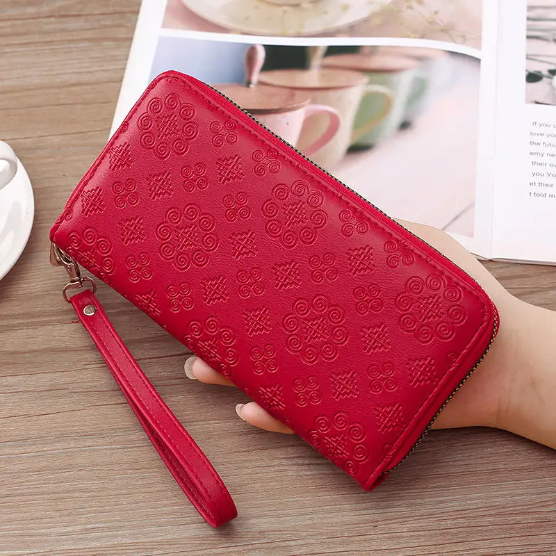 HBX Women's Fashion Long Wallet – Vintage PU Leather Card & Money Holder