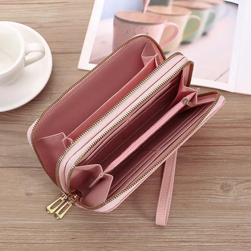 HBX Women's Fashion Long Wallet – Vintage PU Leather Card & Money Holder