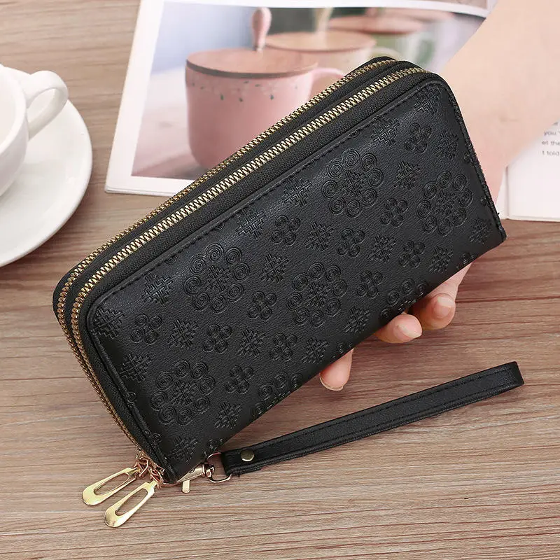 HBX Women's Fashion Long Wallet – Vintage PU Leather Card & Money Holder