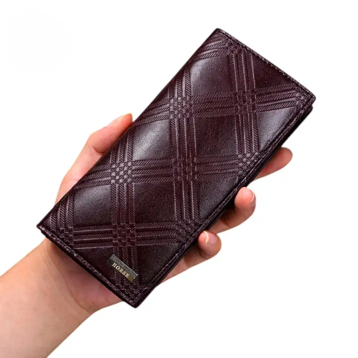 Style Trifold Long Wallet for Men & Women - Black