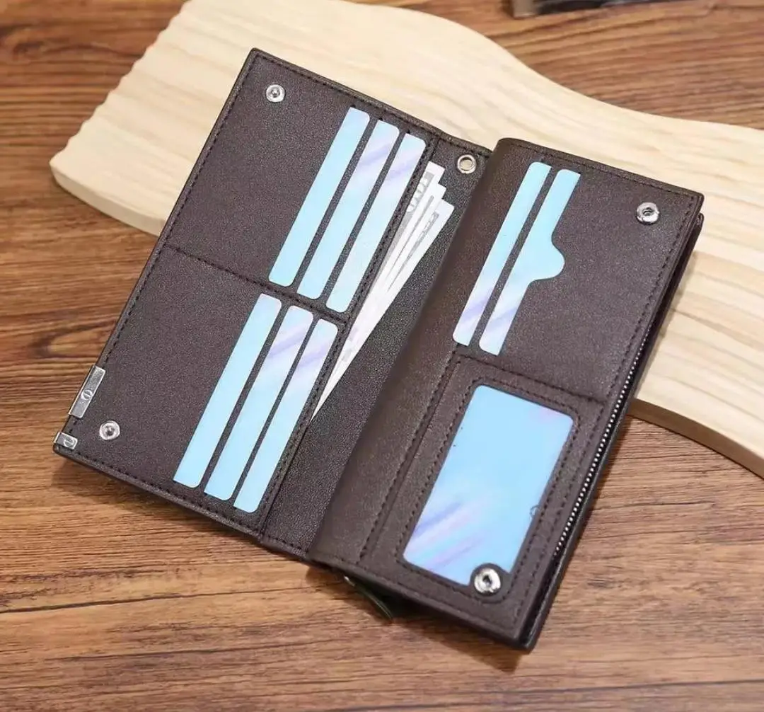 Balebaily Long Wallet Slim Multi Pocket PU Leather Design