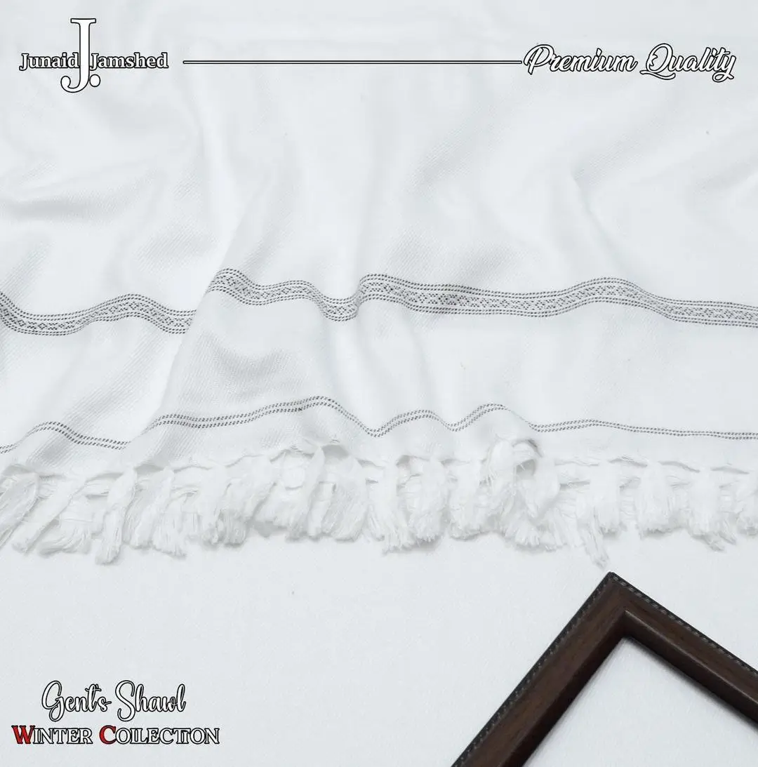Premium White Wool Shawl for Winter Warmth & Elegance