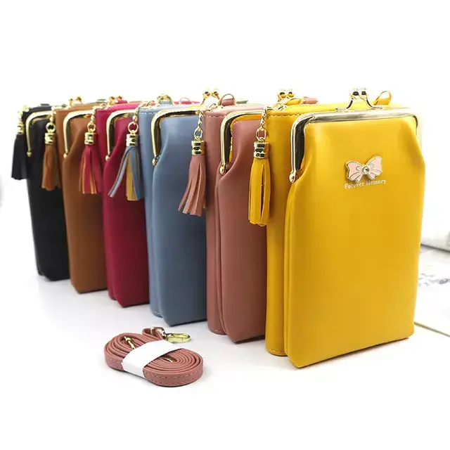 Women Phone Crossbody Bag Pu Leather Mini Shoulder Messenger Bag Travel Portable Coin Purse Card Pouch Bags for Girls Wallets