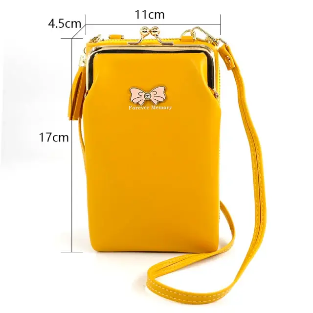 Women Phone Crossbody Bag Pu Leather Mini Shoulder Messenger Bag Travel Portable Coin Purse Card Pouch Bags for Girls Wallets