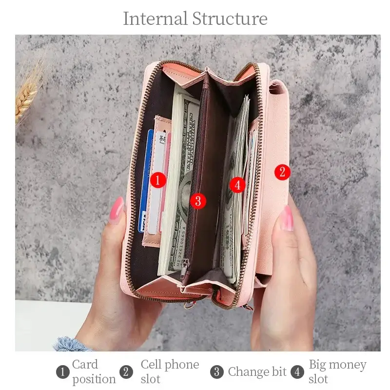 Women Phone Crossbody Bag Pu Leather Mini Shoulder Messenger Bag Travel Portable Coin Purse Card Pouch Bags for Girls Wallets
