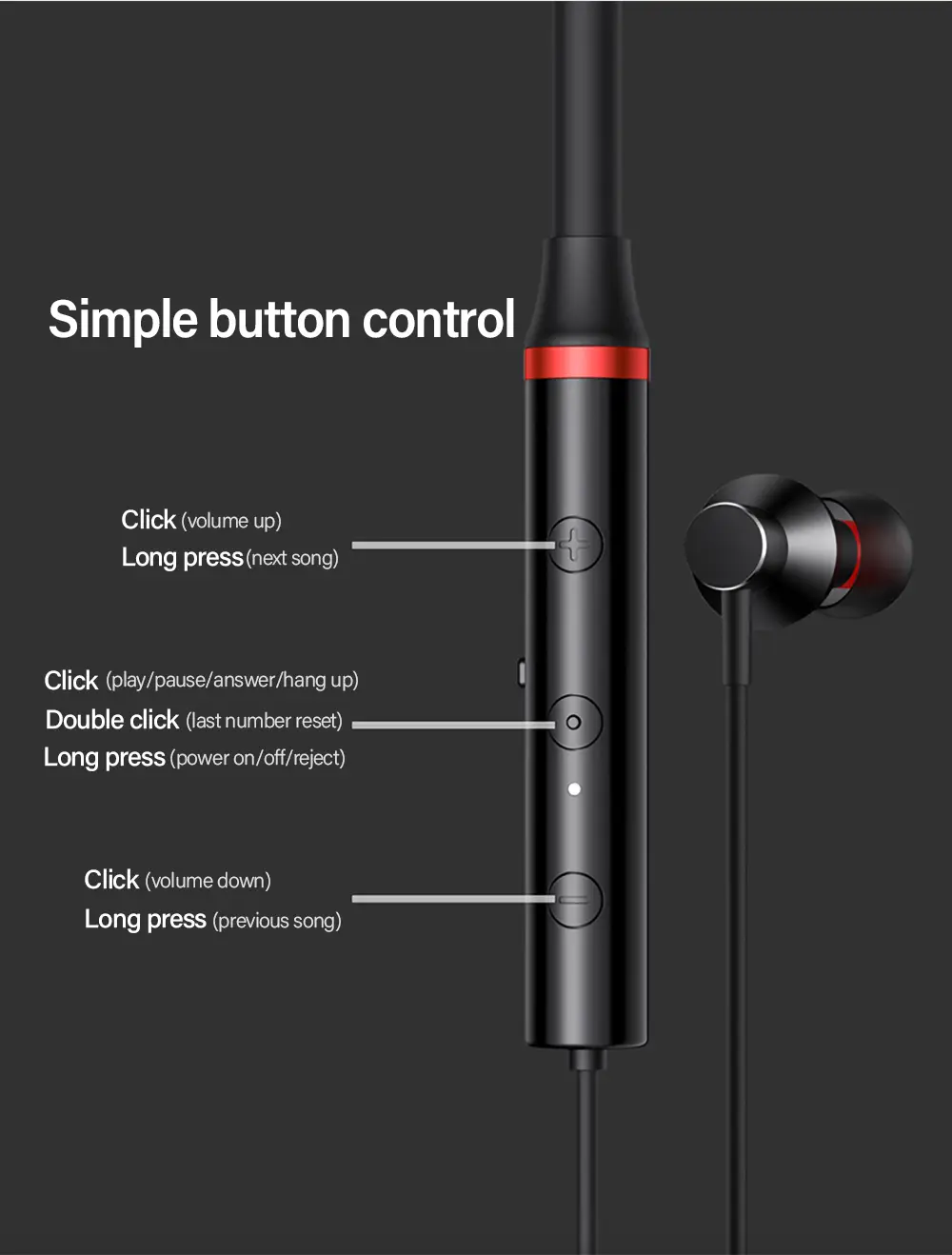 Lenovo Neckband Eh05x Black Long-Lasting Battery With Fast Charge Wireless Neckband