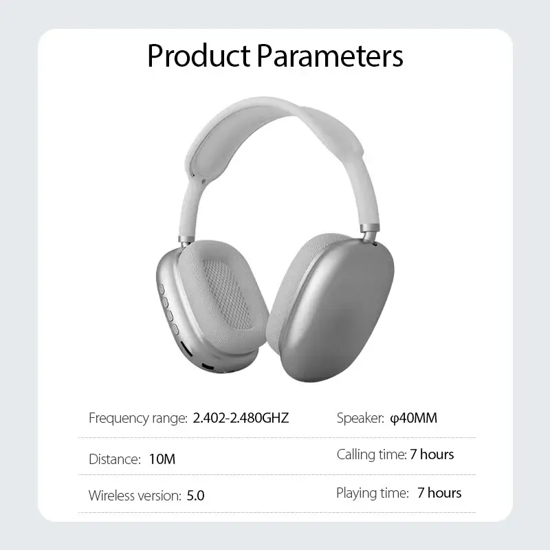 P9 Headphone Wireless Bluetooth Multicolor Seamless Connectivity